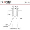 Remington Industries Fork Terminals, PVC Insulated, 10-12 AWG Wire, 10 Stud Size, Yellow, 10 Pcs SV5.5-5-10